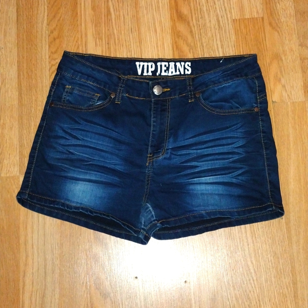 Dark denim shorts